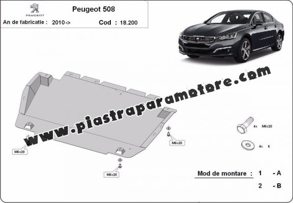 Piastra paramotore di acciaio Peugeot 508