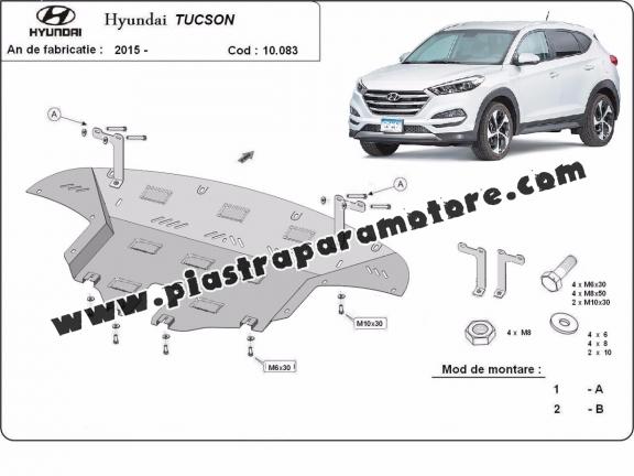 Piastra paramotore di acciaio Hyundai Tucson