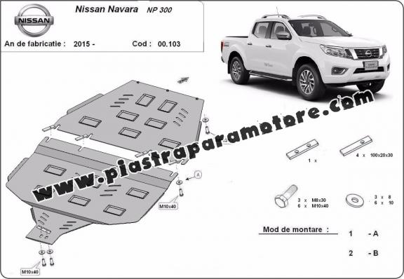 Protezione di acciaio per il cambio Nissan Navara NP300 - D23