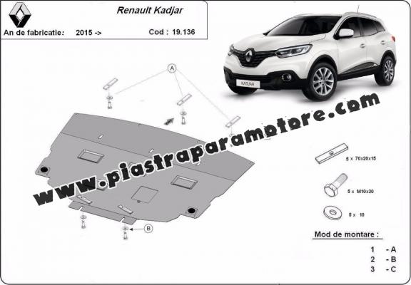 Piastra paramotore di acciaio Renault Kadjar