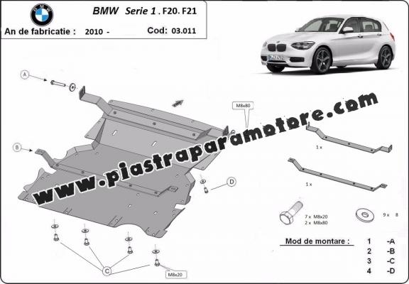 Piastra paramotore di acciaio BMW Seria 1 F20/F21