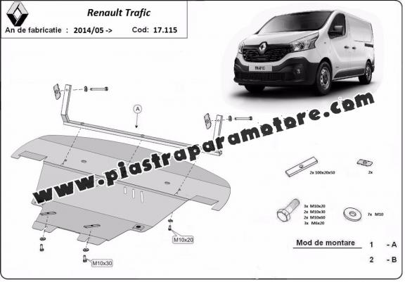 Piastra paramotore di acciaio Renault Trafic