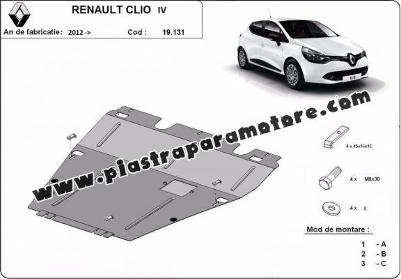 Piastra paramotore di acciaio Renault Clio 4