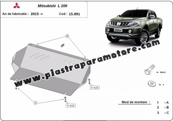 Protezione di acciaio per il radiatore Mitsubishi L200