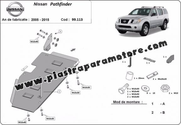 Protezione di acciaio per il serbatoio Nissan Pathfinder R51