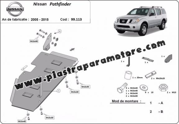 Protezione di acciaio per il serbatoio Nissan Pathfinder R51