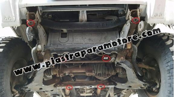 Protezione di acciaio per il cambio Mitsubishi Pajero 3 (V60, V70)