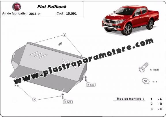 Protezione di acciaio per il radiatore Fiat Fullback