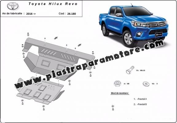 Piastra paramotore di acciaio Toyota Hilux Revo