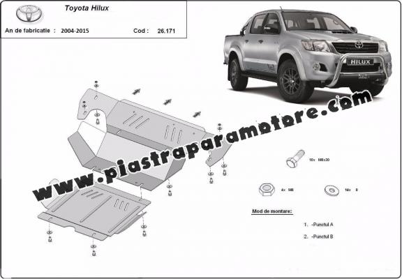 Piastra paramotore di acciaio Toyota Hilux