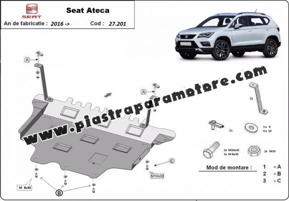 Piastra paramotore di acciaio Seat Ateca