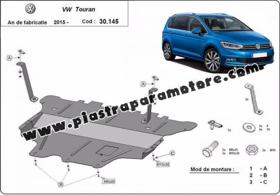 Piastra paramotore di acciaio VW Touran - cambio manuale