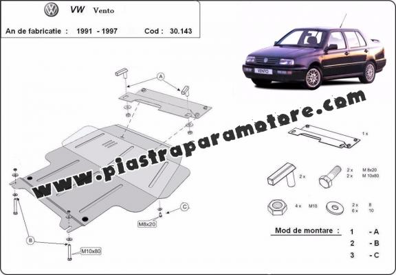 Piastra paramotore di acciaio Volkswagen Vento