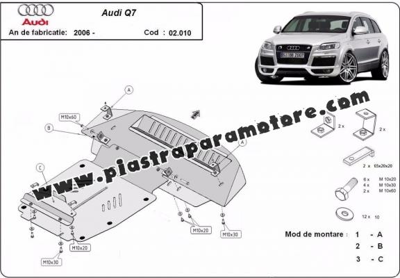 Piastra paramotore di acciaio Audi Q7