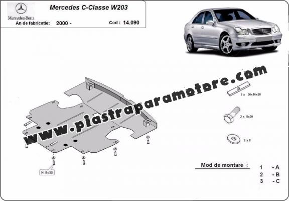 Piastra paramotore di acciaio Mercedes C-Classe