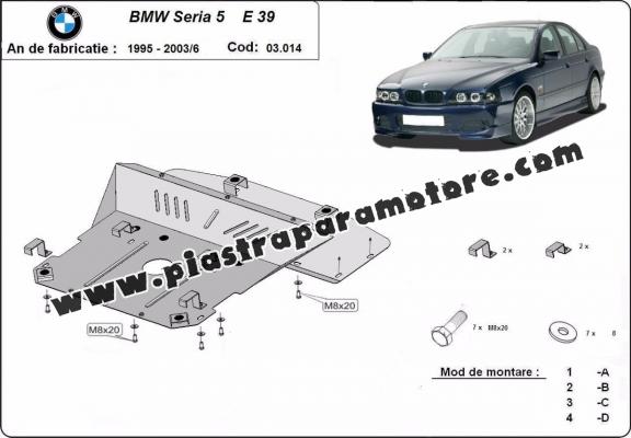 Piastra paramotore di acciaio BMW Seria5 E39