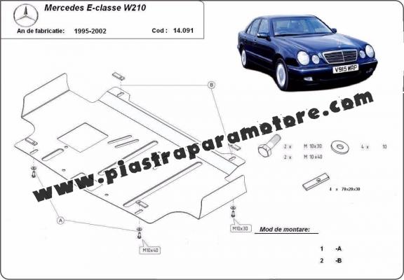 Piastra paramotore di acciaio Mercedes E-Classe W210