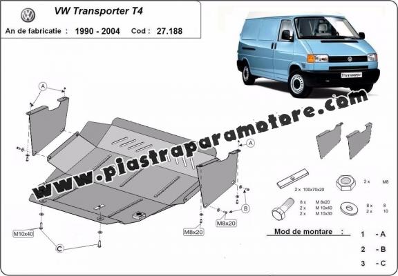 Piastra paramotore di acciaio VW Transporter T4