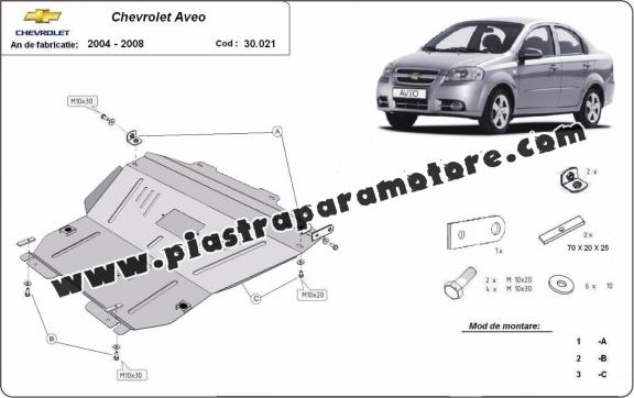 Piastra paramotore di acciaio Chevrolet Aveo