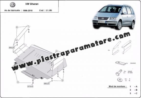 Piastra paramotore di acciaio Volkswagen Sharan