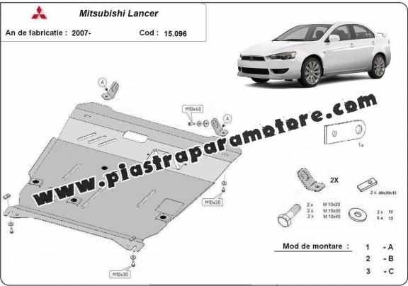 Piastra paramotore di acciaio Mitsubishi Lancer