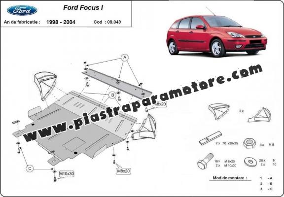 Piastra paramotore di acciaio Ford Focus 1