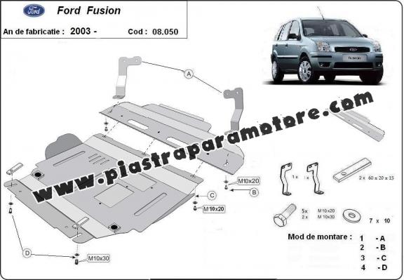 Piastra paramotore di acciaio Ford Fusion