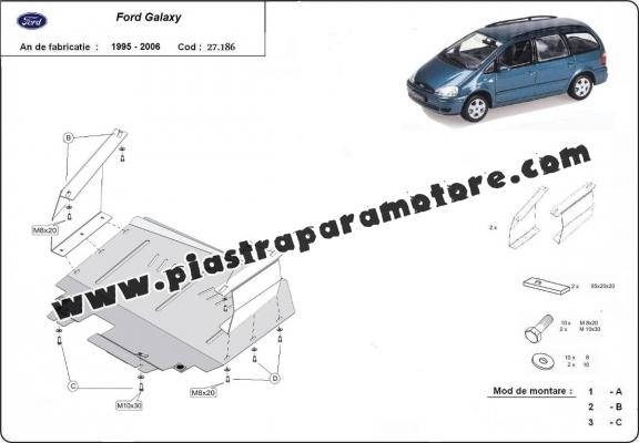 Piastra paramotore di acciaio Ford Galaxy 1