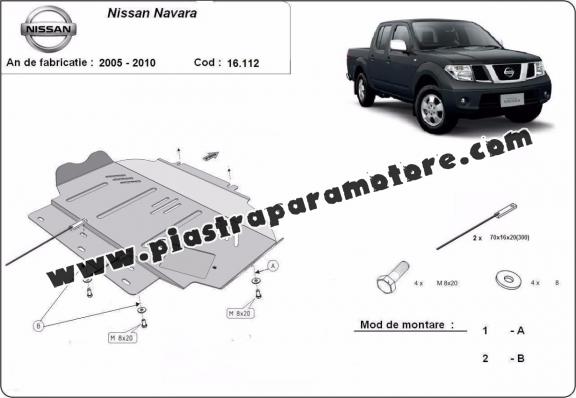 Piastra paramotore di acciaio Nissan Navara