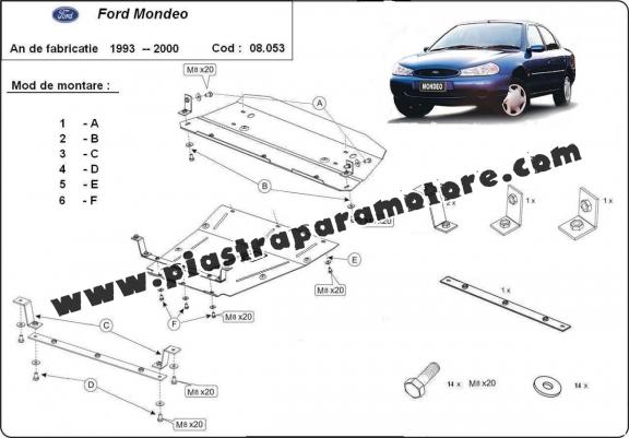 Piastra paramotore di acciaio Ford Mondeo 1,2