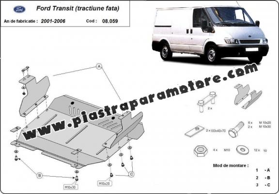 Piastra paramotore di acciaio Ford Transit - FWD