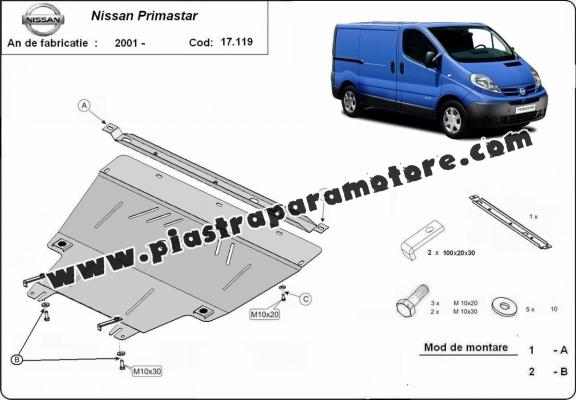 Piastra paramotore di acciaio Nissan Primastar