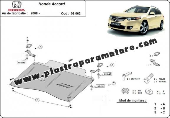 Piastra paramotore di acciaio Honda Accord