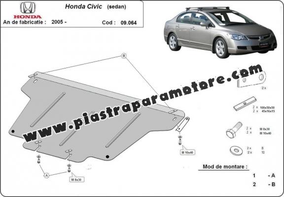 Piastra paramotore di acciaio Honda Civic (berlin)