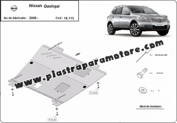 Piastra paramotore di acciaio Nissan Qashqai