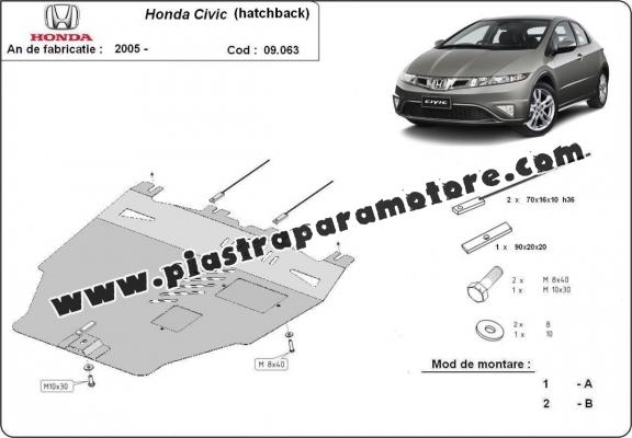 Piastra paramotore di acciaio Honda Civic (hayon)