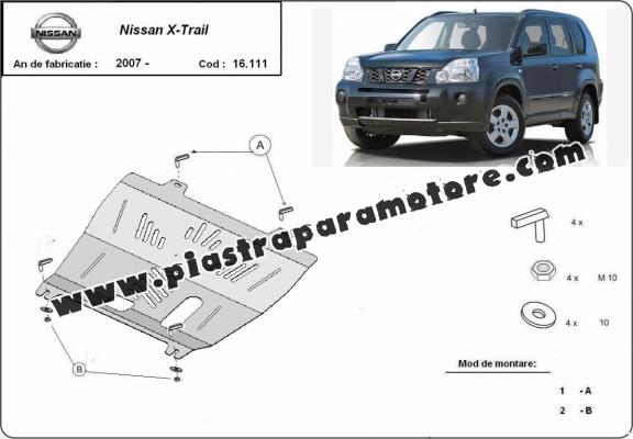 Piastra paramotore di acciaio Nissan X-Trail T31