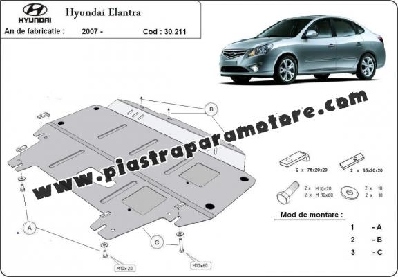 Piastra paramotore di acciaio Hyundai Elantra 1