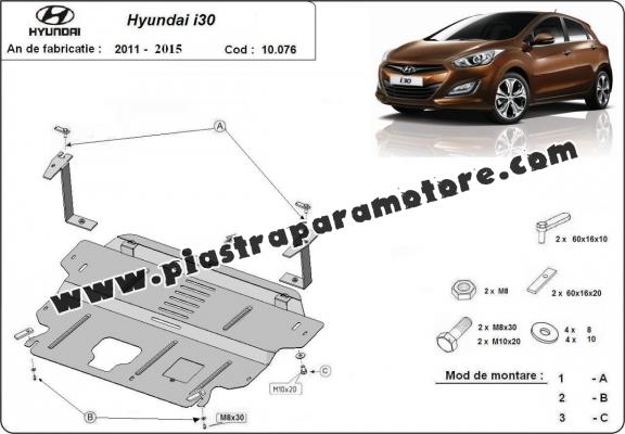 Piastra paramotore di acciaio Hyundai i30