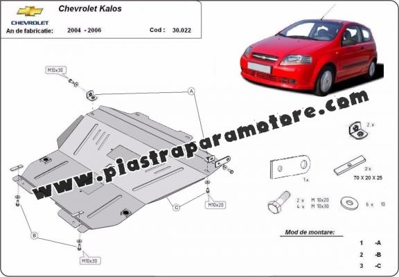 Piastra paramotore di acciaio Chevrolet Kalos