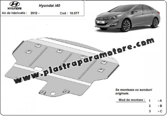 Piastra paramotore di acciaio Hyundai i40