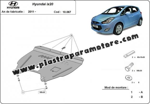 Piastra paramotore di acciaio Hyundai ix20