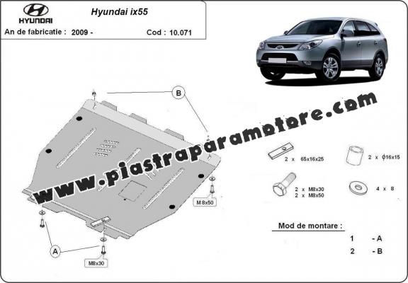 Piastra paramotore di acciaio Hyundai ix55