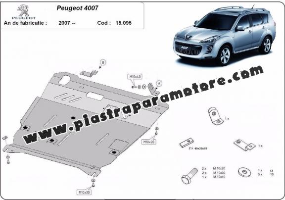 Piastra paramotore di acciaio Peugeot 4007