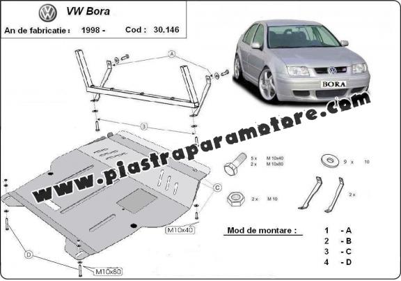 Piastra paramotore di acciaio VW Bora