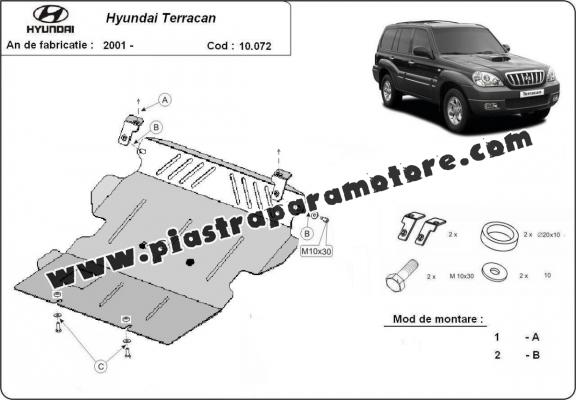 Piastra paramotore di acciaio Hyundai Terracan