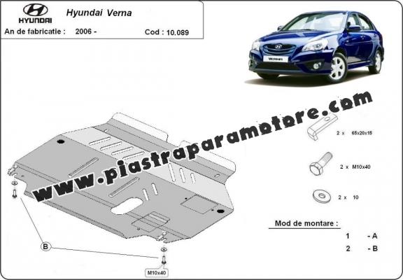 Piastra paramotore di acciaio Hyundai Verna