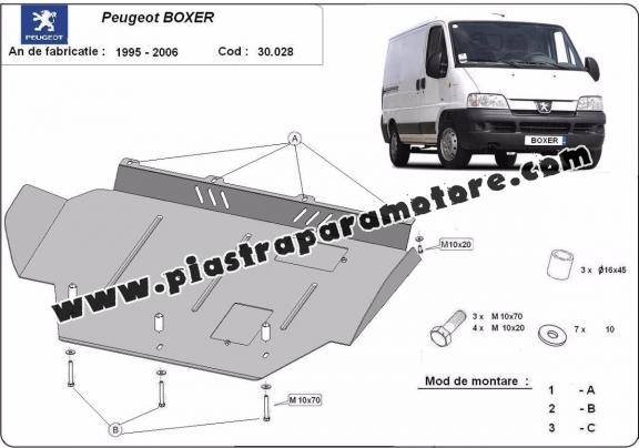 Piastra paramotore di acciaio Peugeot Boxer