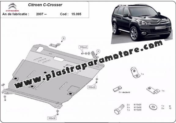 Piastra paramotore di acciaio Citroen C - Crosser