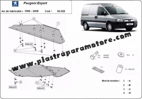 Piastra paramotore di acciaio Peugeot Expert